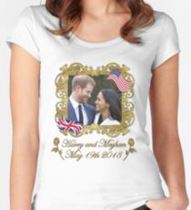 Prince Harry and Meghan Markle Women's Fitted Scoop T-Shirt