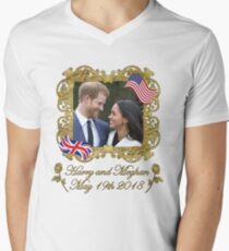 Prince Harry and Meghan Markle Men's V-Neck T-Shirt