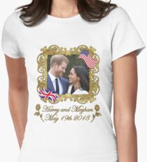 Prince Harry and Meghan Markle Women's Fitted T-Shirt