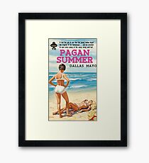 Pagan Summer (sexy pulp fiction novel cover) Framed Print