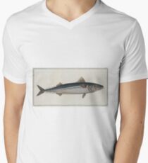 Vintage Illustration of an Atlantic Mackerel (1785) Men's V-Neck T-Shirt