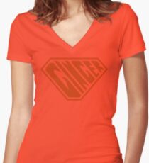 Ginger SuperEmpowered (Ginger) Women's Fitted V-Neck T-Shirt