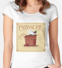 French Patisserie Art, Chocolate Souffle Women's Fitted Scoop T-Shirt