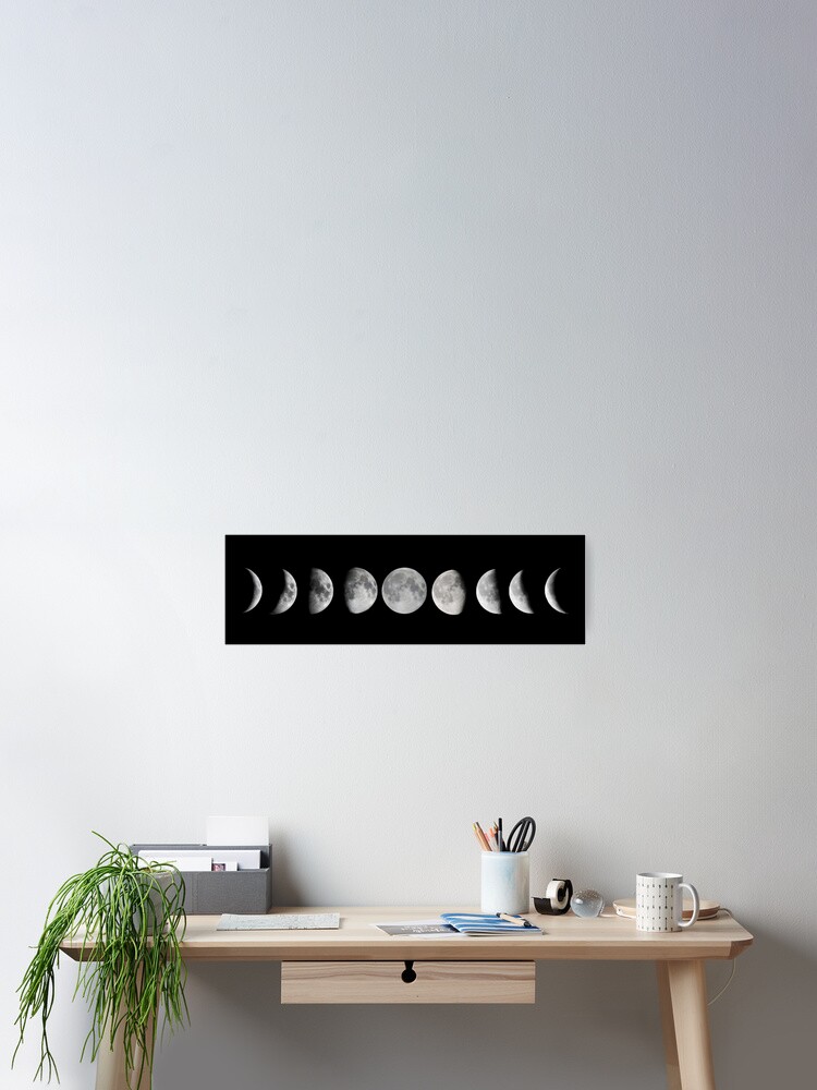 Alternate view of Moon phases Poster