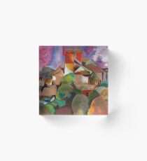 Expressionist - Cubist Artwork Fine Art Painting Acrylic Block