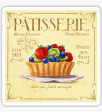 French Patisserie Art, Fruit Tart Sticker