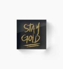 Bleib Gold Acrylblock