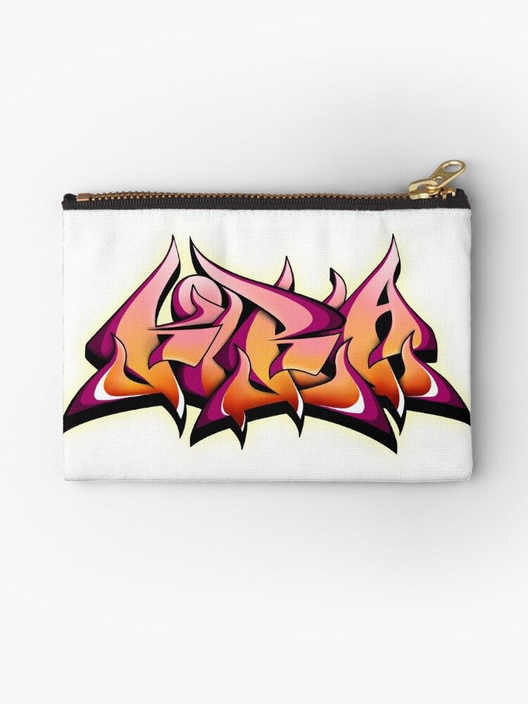 Graffiti Tag Kira Name Word Style Art Zipper Pouch By Kirart