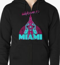 Sudadera con capucha y cremallera Bienvenido a Miami - I - Richard