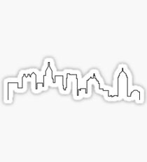 Atlanta, Georgia City Skyline Silhouette Sticker