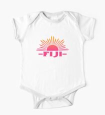 FIJI Souvenir Travel Gift Bright Ombre Sun Short Sleeve Baby One-Piece