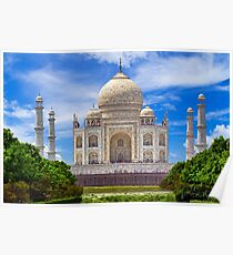 Taj Mahal riverside. Poster