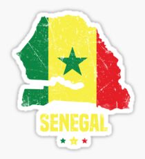 Senegal Flag Apparel Sticker