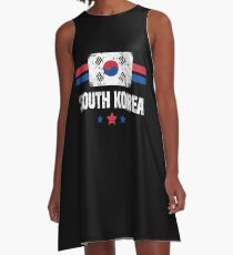 South Korea Flag Korean Apparel A-Line Dress