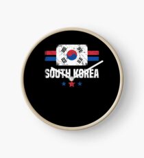 South Korea Flag Korean Apparel Clock