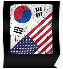 South Korea Flag Korean American Apparel Poster