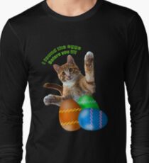 Ostern Katze Langarmshirt
