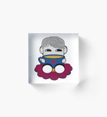 STPC: Haha Do O'BOT Toy Robot (Tea) Acrylic Block