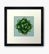 Pointillism Succulent Framed Print