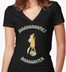 Jaaaaaaaames Baaaaxter Women's Fitted V-Neck T-Shirt