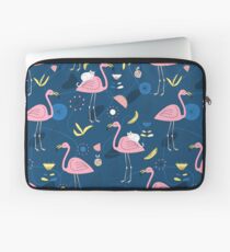Pink flamingos & white cats Laptop Sleeve