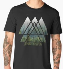 Sacred Geometry Triangles - Misty Forest Men's Premium T-Shirt