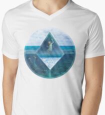 Camiseta para hombre de cuello en v Waterception