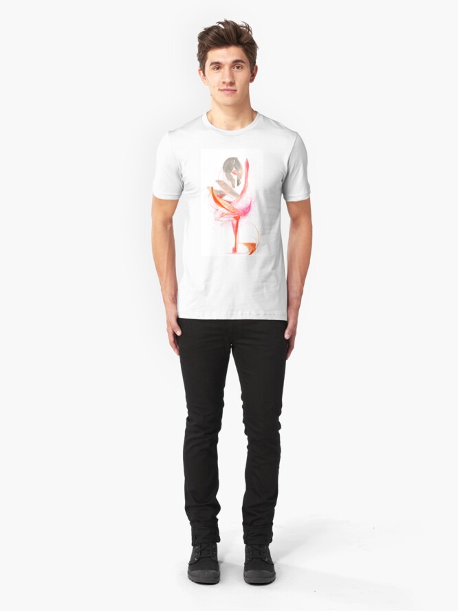 Alternate view of Expressive Dance Drawing Slim Fit T-Shirt