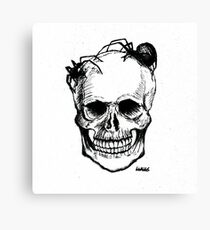 BLACK WIDOW SKULL Canvas Print