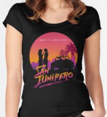 Camiseta entallada de cuello redondo El cielo es un lugar en la Tierra