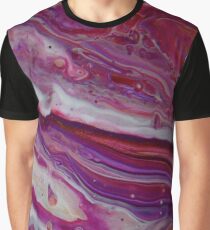Fluid Nature - Purple Ebb & Flow - Abstract Acrylic Pour Art Graphic T-Shirt