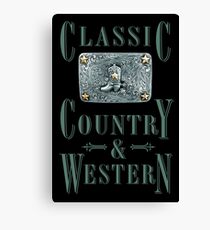 Classic Country & Western (Cowboy Boot) Canvas Print