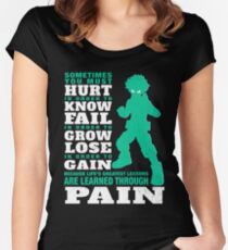 My Hero are learned through pain Women's Fitted Scoop T-Shirt