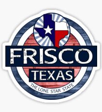 Frisco Texas wood circle Sticker