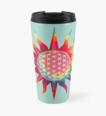 Flower of Life (tie-dye sun) Travel Mug