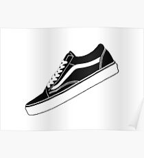 VANS Low Tops black/white Poster