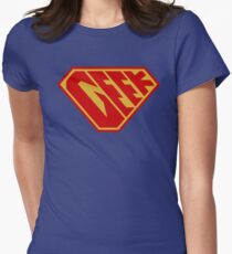 Geek SuperEmpowered (Red and Gold) Women's Fitted T-Shirt