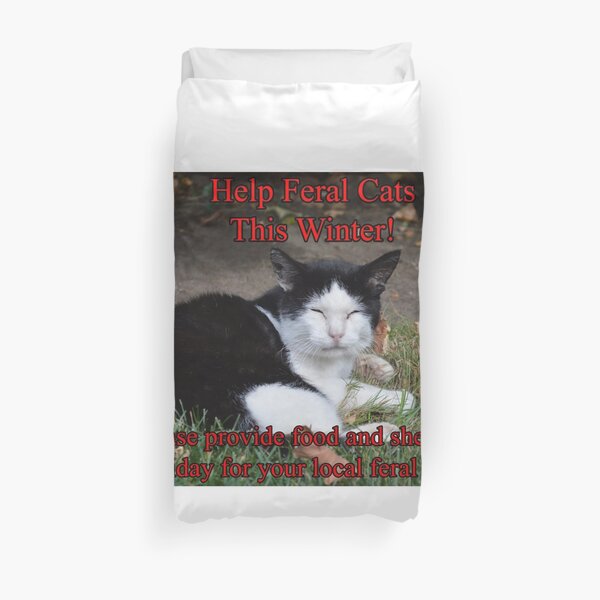 Feral Cat PSA Duvet Cover