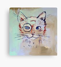 Monocle Kitty Canvas Print