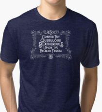 Überbringen Sie Ihre Querulous Blatherings auf der Palmar Faszie - Sprechen Sie mit der Hand Vintage T-Shirt
