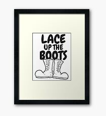 Lace Up The Boots Framed Print