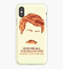 Ron Swanson (Nick Offerman) - A Breakfast Hero iPhone Case