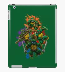 Teenage Mutant Ninja Turtles Colorful Splatter Background Illustration iPad Case/Skin