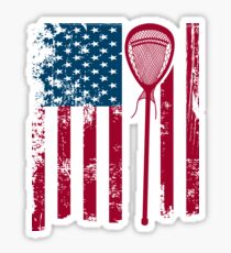 American Flag lacrosse stick | lacrosse player gift | game day shirt | lacrosse accessories | lacrosse shirt | lacrosse | lacrosse coach | lacrosse coach gift | lacrosse mom | lacrosse dad Sticker