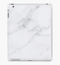 Faux White Marble Print iPad Case/Skin