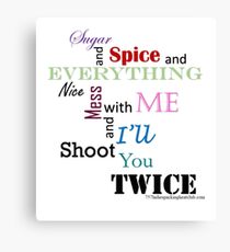sugar and spice b Canvas Print