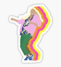 groovy curious kiyoko neon Sticker