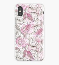 Silver peony dreams iPhone Case/Skin