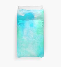 Aquamarine watercolor Duvet Cover