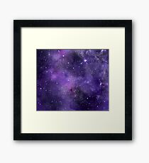 Lámina enmarcada Galaxia de acuarela amatista